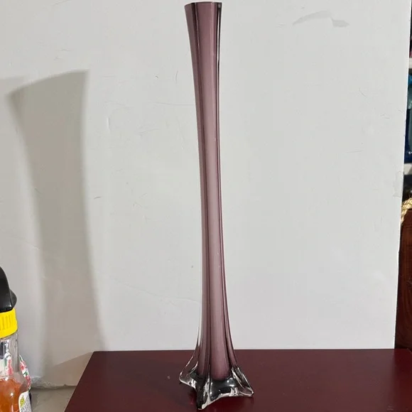 Eiffel tower vase 15.5” inch high decorative vase purple ( wine color ) - Picture 3 of 6